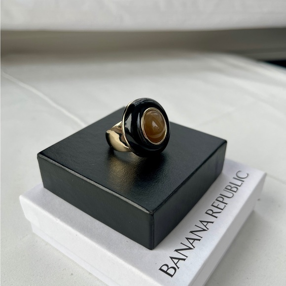 Banana Republic Tiger’s Eye Cocktail Ring, size 6 - Picture 8 of 10